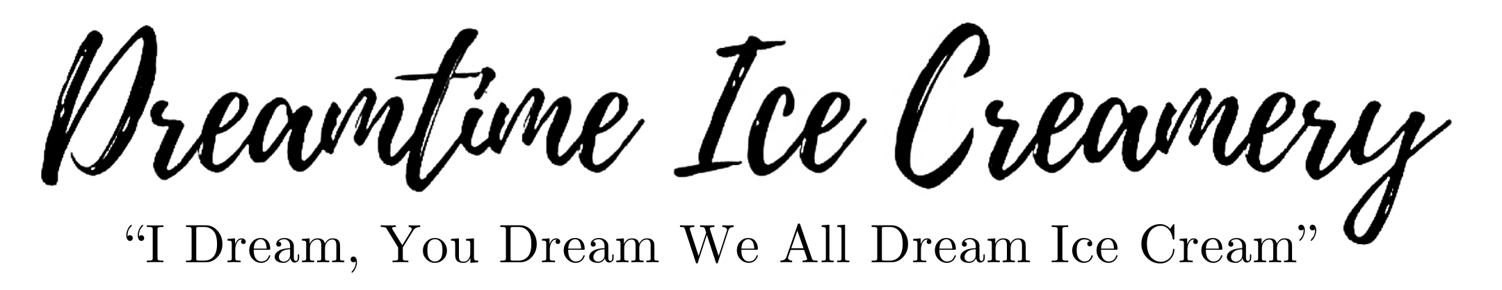 Dreamtime Ice Creamery Logo with Tagline