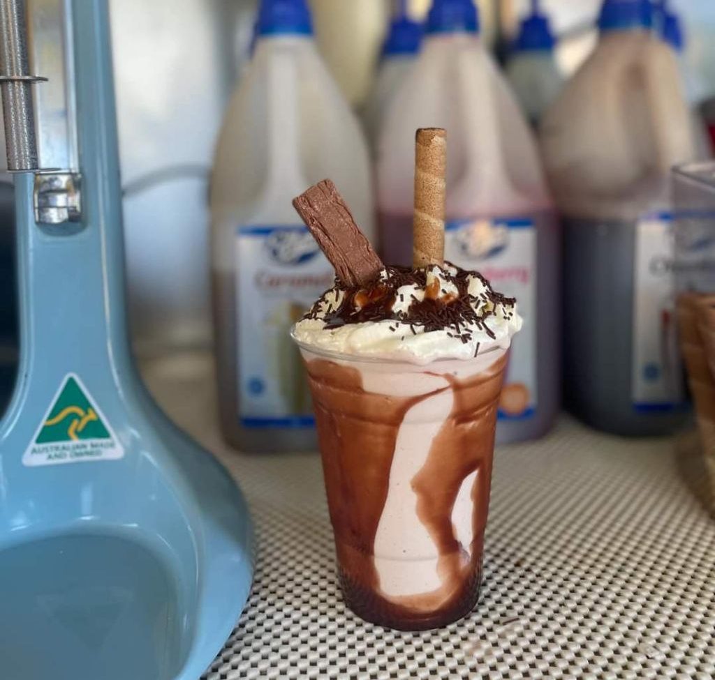 Chocolate milkshake dreamtime icecreamery ice cream truck