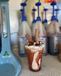 delicious chocolate milkshake from dreamtime icecreamery's ice cream truck
