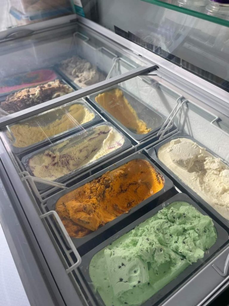Variety of ice cream flavours avaliable at Dreamtime Icecreamery ice cream Truck