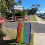 Dreamtime Icecreamery set up infront of Inglewood State School, ice cream van hire for school events