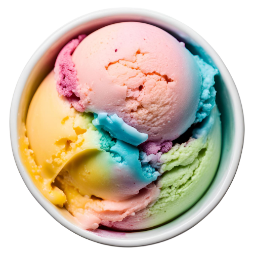 rainbow ice cream flavour from dreamtime ice creamery