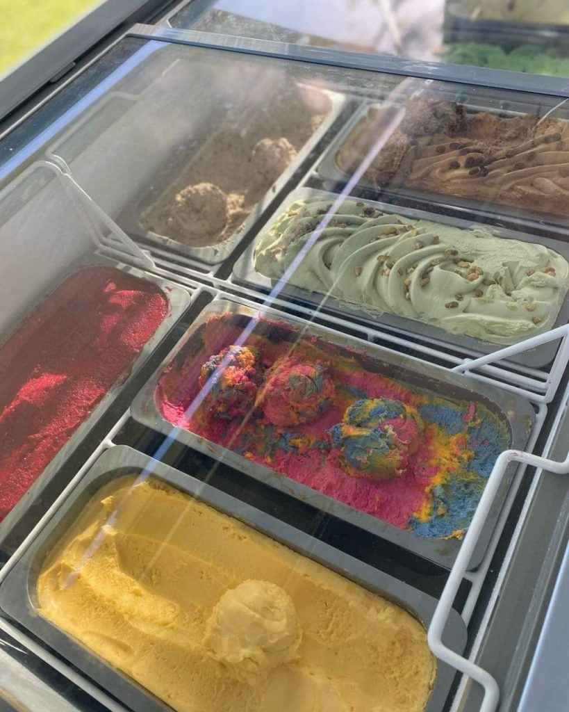 large variety of specialty ice cream flavors avaliable at Dreamtime Icecreamery in the darling downs